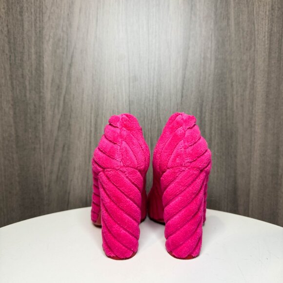 Louboutin Cadrilla 100 Version Cake Pink Fabric Pumps - Picture 5 of 8